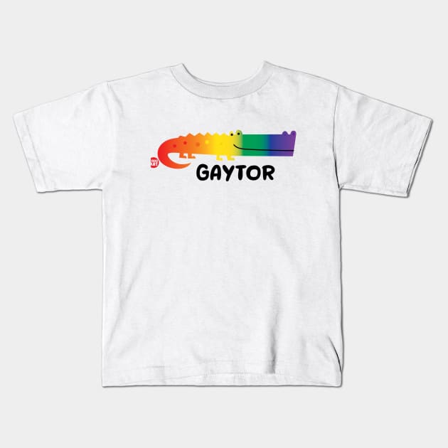 gaytor gator Kids T-Shirt by toddgoldmanart